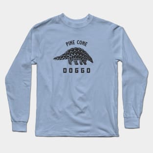 Stylized, flat design of a Pangolin - Pine cone doggo. Long Sleeve T-Shirt